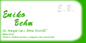 eniko behm business card